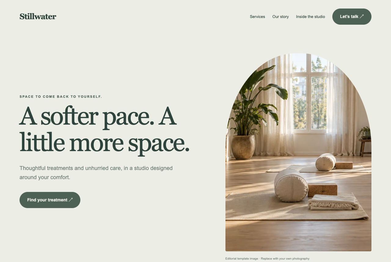 Spas & wellness website template